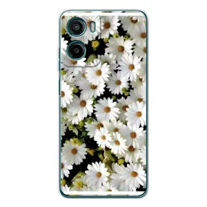 Чехол с ромашками на Motorola Moto G06 (Рамка в ромашках)
