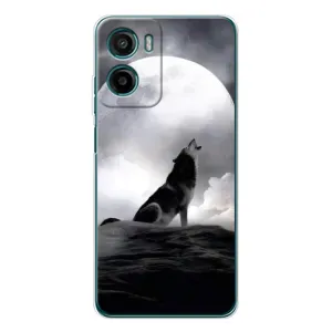 Чехол с Волком на Motorola Moto G06 (Волк и луна)