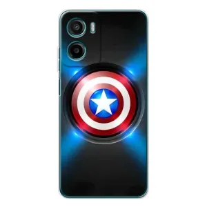 Чехол с Щитом Капитана Америки на Motorola Moto G06 (Яркий Щит Капитана)