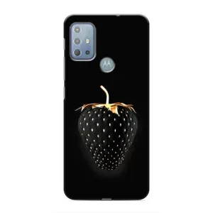 Чехол с изображением вкусной еды для Motorola MOTO G10 (Чёрная клубника)