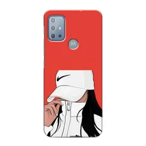 Силиконовый Чехол на Motorola MOTO G10 с картинкой Стильных Девушек (Девушка Nike)