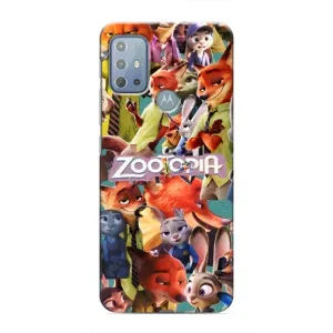 Силиконовый чехол с принтом Зоотрополіс для Motorola MOTO G10 (Коллаж героев)