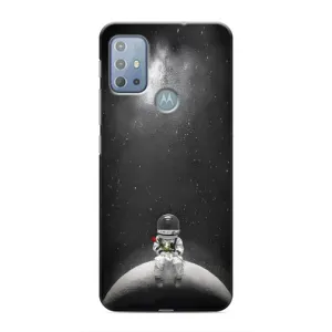 Силиконовый Чехол с принтом "Космонавты" на Motorola MOTO G10 (Космонавт романтик)