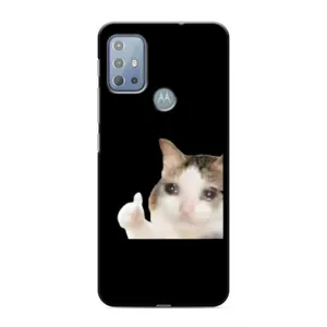 Бампер с принтом Мемы для Motorola MOTO G10 (Кот в слезах)