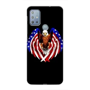 Чехол Флаг USA для Motorola MOTO G10 (Крылья США)