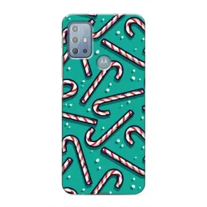 Силиконовый бампер на рождество для Motorola MOTO G10 (Леденцы)