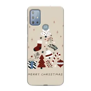 Чехол Санта Клаус для Motorola MOTO G10 (Merry Christmas)