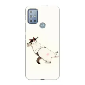 Чехол на тематику: Коты для Motorola MOTO G10 (Отдых)