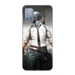 Силиконовый чехол с картинкой "Герой Pubg" на Motorola MOTO G10 (Пабг)