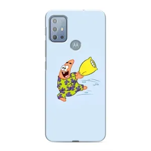 Чехлы с Патриком на Motorola MOTO G10 (Патрик с подушкой)