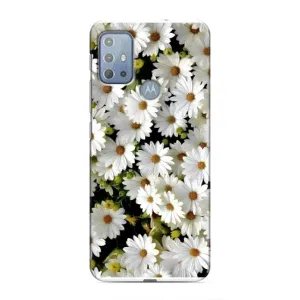 Чехол с ромашками на Motorola MOTO G10 (Рамка в ромашках)