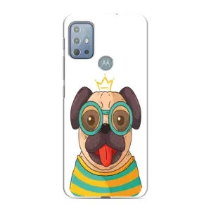 Бампер для Motorola MOTO G10 с картинкой "Песики" (Собака Король)