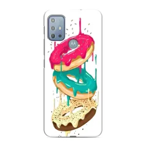 Чехол с изображением вкусной еды для Motorola MOTO G10 (Сочные пончики)