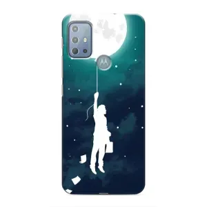 Чехол (ТПУ) с планетами на Motorola MOTO G10 (To The moon)