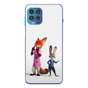 Силиконовый чехол с принтом Зоотрополіс для Motorola MOTO G100 Pro (Джуди и Ник)