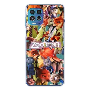 Силиконовый чехол с принтом Зоотрополіс для Motorola MOTO G100 Pro (Коллаж героев)