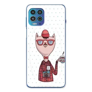Чехол на тематику: Коты для Motorola MOTO G100 Pro (Кот аристократ)