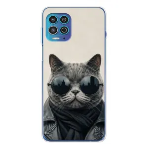 Чехол на тематику: Коты для Motorola MOTO G100 Pro (Модный кот)