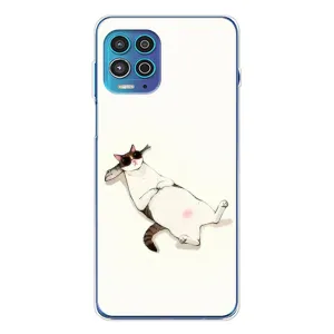 Чехол на тематику: Коты для Motorola MOTO G100 Pro (Отдых)