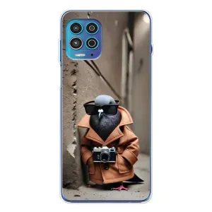 Чехол с мемами тралалело тралала для Motorola MOTO G100 Pro (Шпиониро голубио)