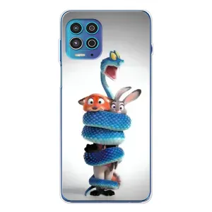 Силиконовый чехол с принтом Зоотрополіс для Motorola MOTO G100 Pro (Змея Зоо)