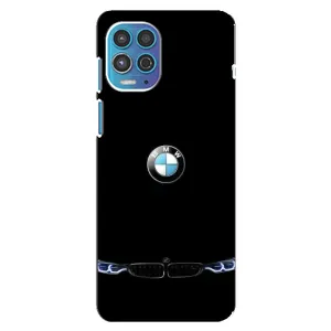 Силиконовый бампер с картинкой машины на Motorola MOTO G100 (Черный BMW)