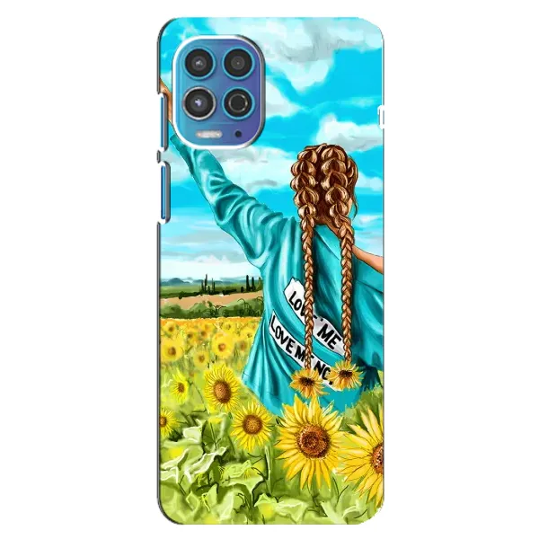 Чехол с рисунком «Девушка на поле» для Motorola MOTO G100 Чехол с рисунком «Девушка на поле» для Motorola MOTO G100