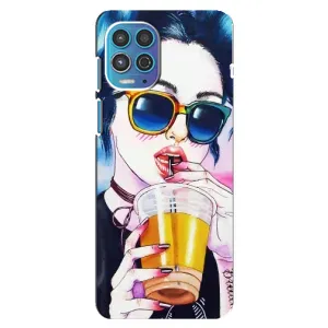 Чохол з картинкою Модні Дівчата Motorola MOTO G100 (Дівчина з коктейлем)