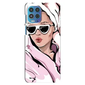Чохол з картинкою Модні Дівчата Motorola MOTO G100 (Дівчина в халаті)