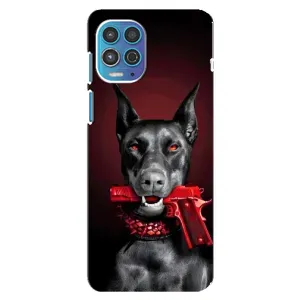 Чехол ДОБЕРМАН для Motorola MOTO G100 (Доберман злой)