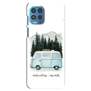 Силиконовый бампер с картинкой машины на Motorola MOTO G100 (Домик на колесах)
