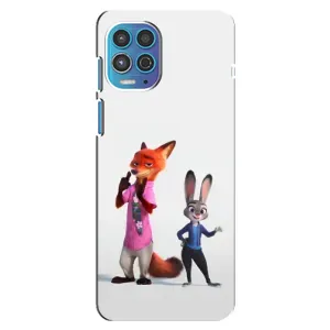 Силиконовый чехол с принтом Зоотрополіс для Motorola MOTO G100 (Джуди и Ник)