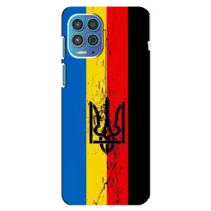 Чехлы УПА (Красно-Чёрный) на Motorola MOTO G100 (Флаг УПА)