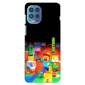 Чехлы для Motorola MOTO G100 (Персонажи Майн Крафт) (Герой Майнкрафт)