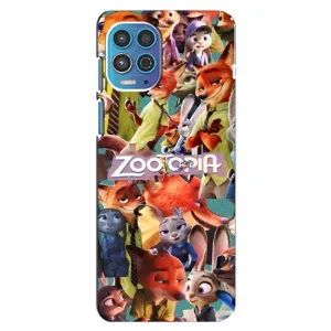Силиконовый чехол с принтом Зоотрополіс для Motorola MOTO G100 (Коллаж героев)