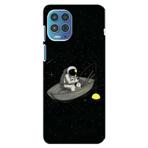 Силіконовый Чохол з принтом "Космонавти" на Motorola MOTO G100 (Космонавт на рибалці)