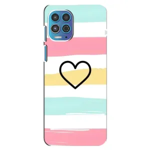 Чехлы с тематикой "Маленькие Сердечки" на Motorola MOTO G100 (Красивое сердечко)