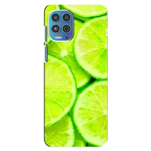 Чохол з зображенням смачної їжі для Motorola MOTO G100 (Лайм)