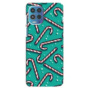 Силіконовий бампер на різдво для Motorola MOTO G100 (Льодяники)