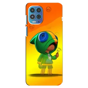 Чехол Бравл Старс для Motorola MOTO G100 (LEON в кофте)