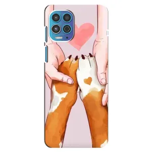 Чехол (ТПУ) Милые собачки для Motorola MOTO G100 (Любовь к собакам)