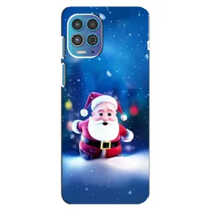 Чехлы на Новый Год Motorola MOTO G100 (Маленький Дед Мороз)