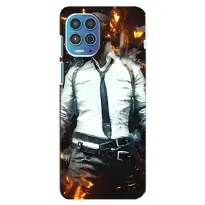 Силиконовый чехол с картинкой "Герой Pubg" на Motorola MOTO G100 (Man Пубг)