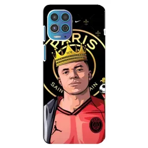Чехол (TPU) с Футболистом на Motorola MOTO G100 (Mbappe King)