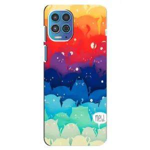 Силиконовый чехол с котиком для Motorola MOTO G100 (Mew)