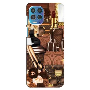 Чехол Стиль Louis Vuitton на Motorola MOTO G100 (Мода Луи Виттон)