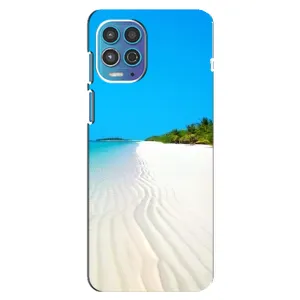 Летний Чехол на Motorola MOTO G100 (Море песок)