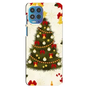 Чохол новорічна ялинка на Motorola MOTO G100 (Новорічний принт)