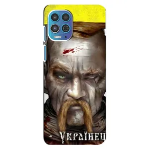 Чехол с картинкой (Патриотический КОЗАК) на Motorola MOTO G100 (Одноглазый Козак)