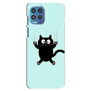 Силиконовый чехол с котиком для Motorola MOTO G100 (Падающий кот)